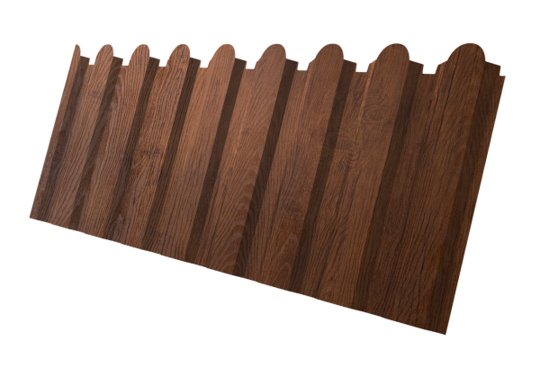 Профнастил С20A фигурный 0,45 Print Premium Golden Wood Fresh TwinColor