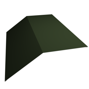 Планка конька плоского 190х190 0,5 Satin Matt TX RAL 6020 хромовая зелень (3м)
