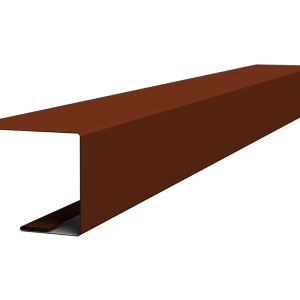 Планка завершающая для Кликфальц Pro 0,5 Satin с пленкой RAL 3009 оксидно-красный (2м)