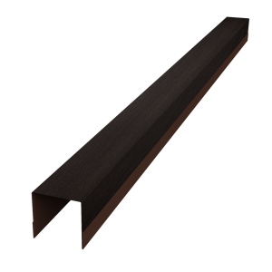 Планка вертикальная обратная для горизонтального монтажа штакетника 0,45 Print Elite Coffee Wood TwinColor (3м)