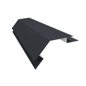 Планка угла внешнего сложного 135 градусов Экобрус Grand Line 0,45 Drap RAL 7024 мокрый асфальт (2м)