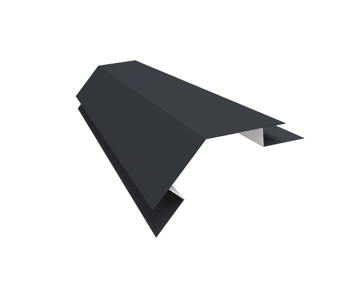 Планка угла внешнего сложного 135 градусов Экобрус Grand Line 0,45 Drap RAL 7024 мокрый асфальт (2м)