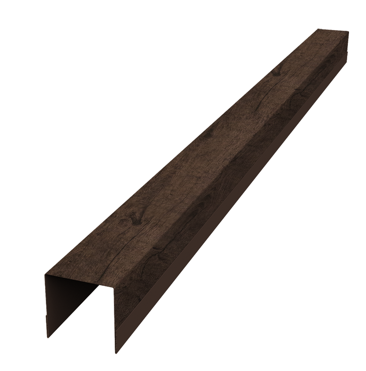 Планка вертикальная обратная для забора жалюзи Palermo 0,45 Print Elite Antique Wood TwinColor (3м)