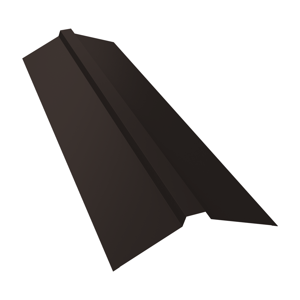 Планка конька прямоугольного 115х30х115 0,5 Satin Matt TX RR 32 темно-коричневый (2м)