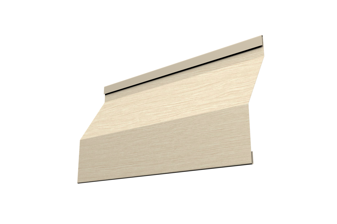 Ламель забора жалюзи Milan Slim 0,45 Print Elite Milky Wood TwinColor