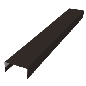 Крышка забора для горизонтального монтажа штакетника 0,45 Drap TR RR 32 темно-коричневый (2м)