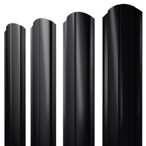 Штакетник Полукруглый Slim фигурный 0,5 Drap TX RAL 9005 черный