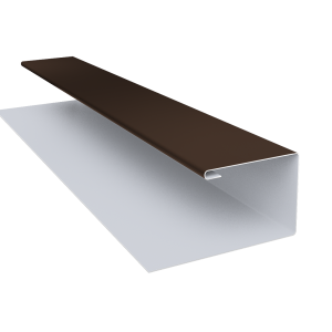 Планка П-образная Экобрус 0,5 Satin Matt TX RAL 8017 шоколад (3м)