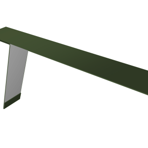 Планка карнизная фальц 130х80 0,5 Satin Matt TX RAL 6020 хромовая зелень (2м)
