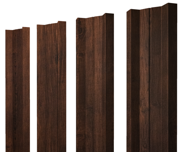 Штакетник М-образный А с прямым резом 0,4 Print Premium Cherry Wood Dark FTC
