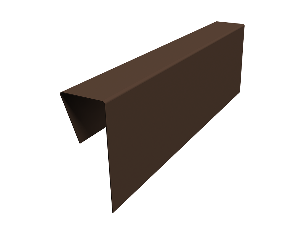 Планка приемная оконная фибросайдинга 0,45 Drap TwinColor RAL 8017 шоколад (3м)