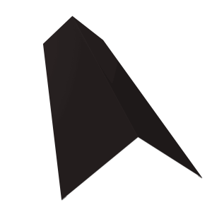 Планка конька плоского 145х145 0,5 Drap RAL 9005 черный (3м)