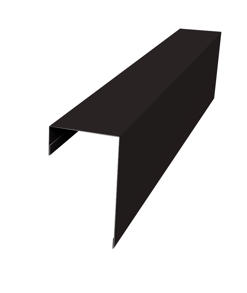 Планка торцевая фасадная фальц 65мм 0,45 PE-Double с пленкой RAL 9005 черный (2м)