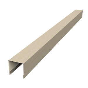 Планка вертикальная лицевая для горизонтального монтажа штакетника 0,45 Print Elite Milky Wood TwinColor (1,8м)