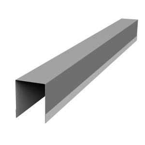 Планка опорная составная внутренняя для забора жалюзи Palermo 0,5 Satin RAL 9006 бело-алюминиевый (1,8м)