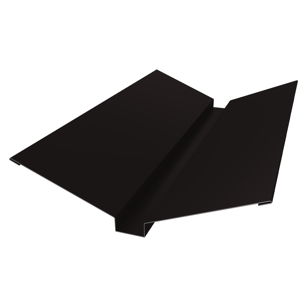 Планка ендовы верхней 115х30х115 0,45 PE-Double с пленкой RAL 9005 черный (3м)