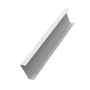 Декоративная накладка на столб универсальная 80х80 для забора жалюзи 0,45 PE RAL 9003 сигнальный белый (2,5м)