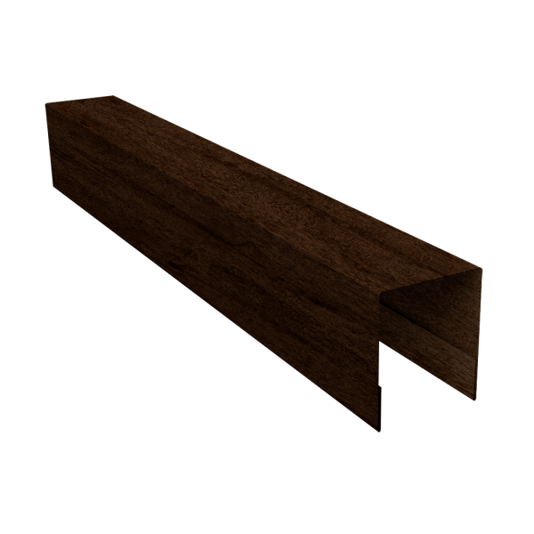 Планка боковая для забора из сайдинга (Квадро брус, Вертикаль) 0,45 Print-Double Premium Antique Wood (2м)