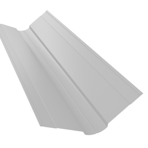 Планка ендовы верхней фигурной 100x100 0,45 Drap ST с пленкой RAL 9003 сигнальный белый (3м)