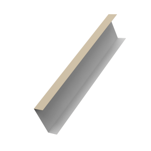 Декоративная накладка на столб универсальная 80х80 для забора жалюзи 0,5 Satin RAL 1015 светлая слоновая кость (2,5м)