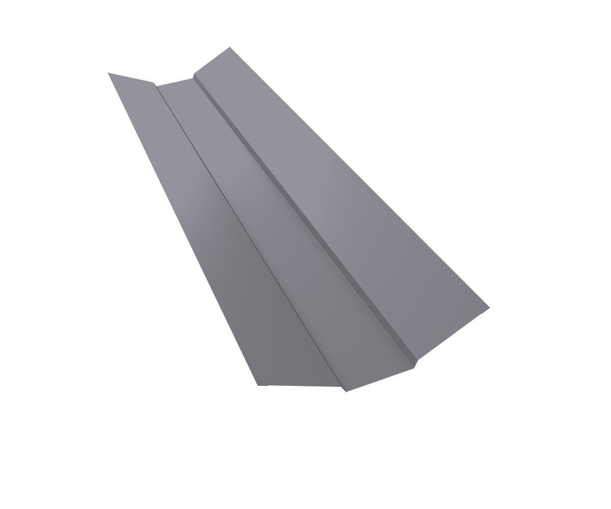 Планка ендовы верхней 95х80х95 0,4 PE с пленкой RAL 7004 сигнальный серый (3м)