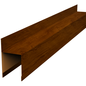 Планка опорная составная внешняя для забора жалюзи Palermo 0,45 Print Premium Golden Wood Intense FTC (3м)