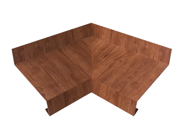 Угол отлива внутренний 70 0,45 Print Premium с пленкой Rowan Wood Intense FTC
