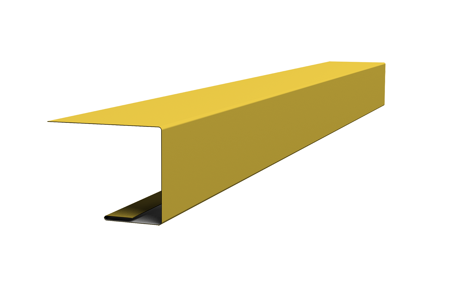 Планка завершающая фальц 0,45 PE с пленкой RAL 1018 цинково-желтый (3м)