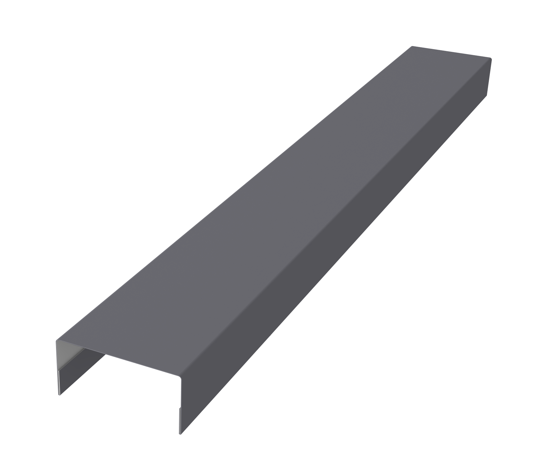 Крышка забора для горизонтального монтажа штакетника 0,45 Drap TX RAL 7004 сигнальный серый (3м)