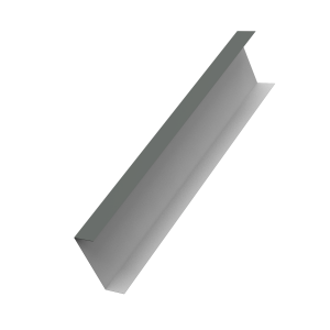 Декоративная накладка на столб универсальная 62х55 для забора жалюзи 0,45 PE RAL 7005 мышино-серый (1,8м)