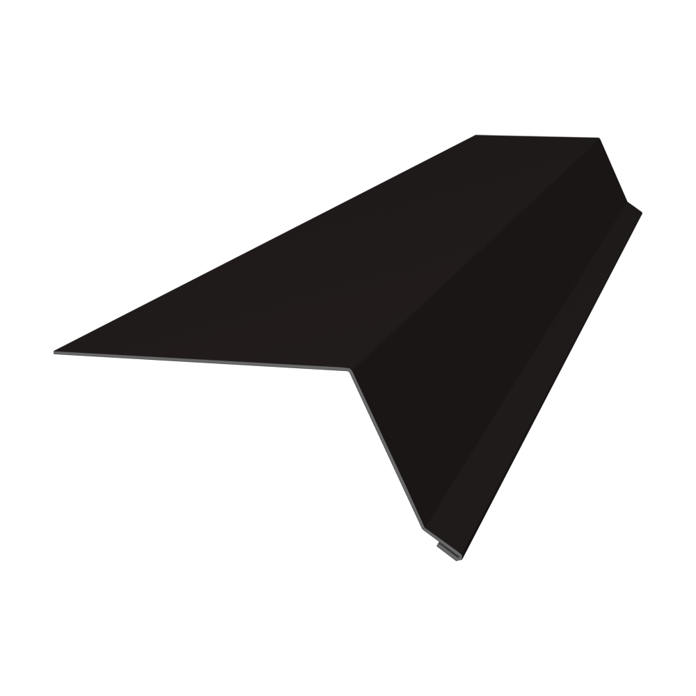 Планка капельник 100х55 0,5 PurPro с пленкой RAL 9005 черный (2м)