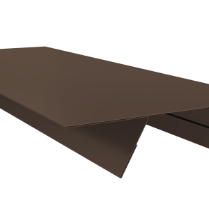 Планка стыковочная составная верхняя 0,5 Velur X RAL 8017 шоколад (3м)