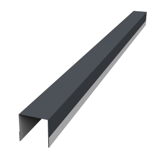 Планка вертикальная обратная для забора жалюзи Palermo 0,45 Drap TwinColor RAL 7024 мокрый асфальт (2м)