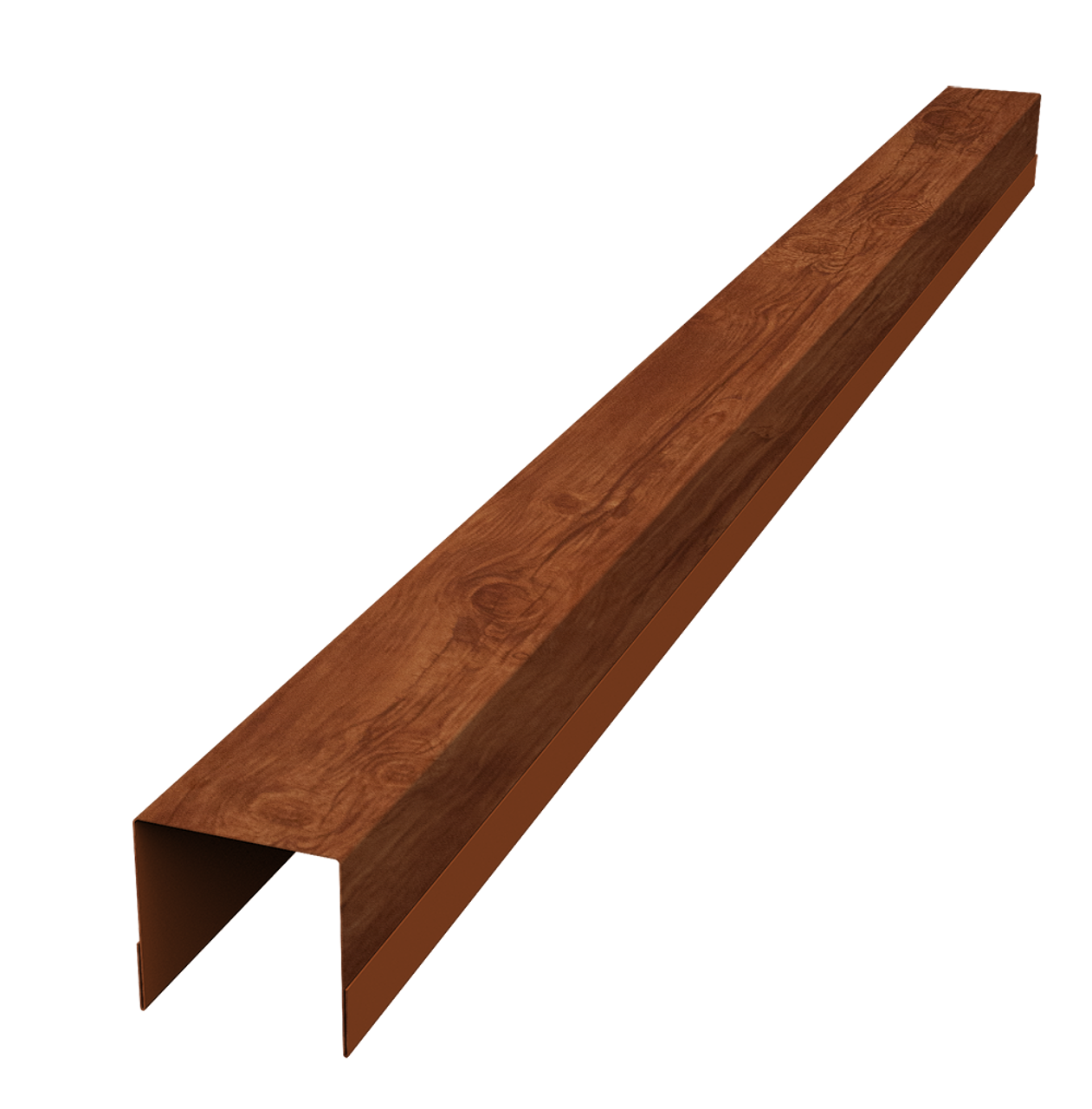 Планка вертикальная обратная для забора жалюзи Palermo 0,45 Print Elite Rowan TwinColor (2м)