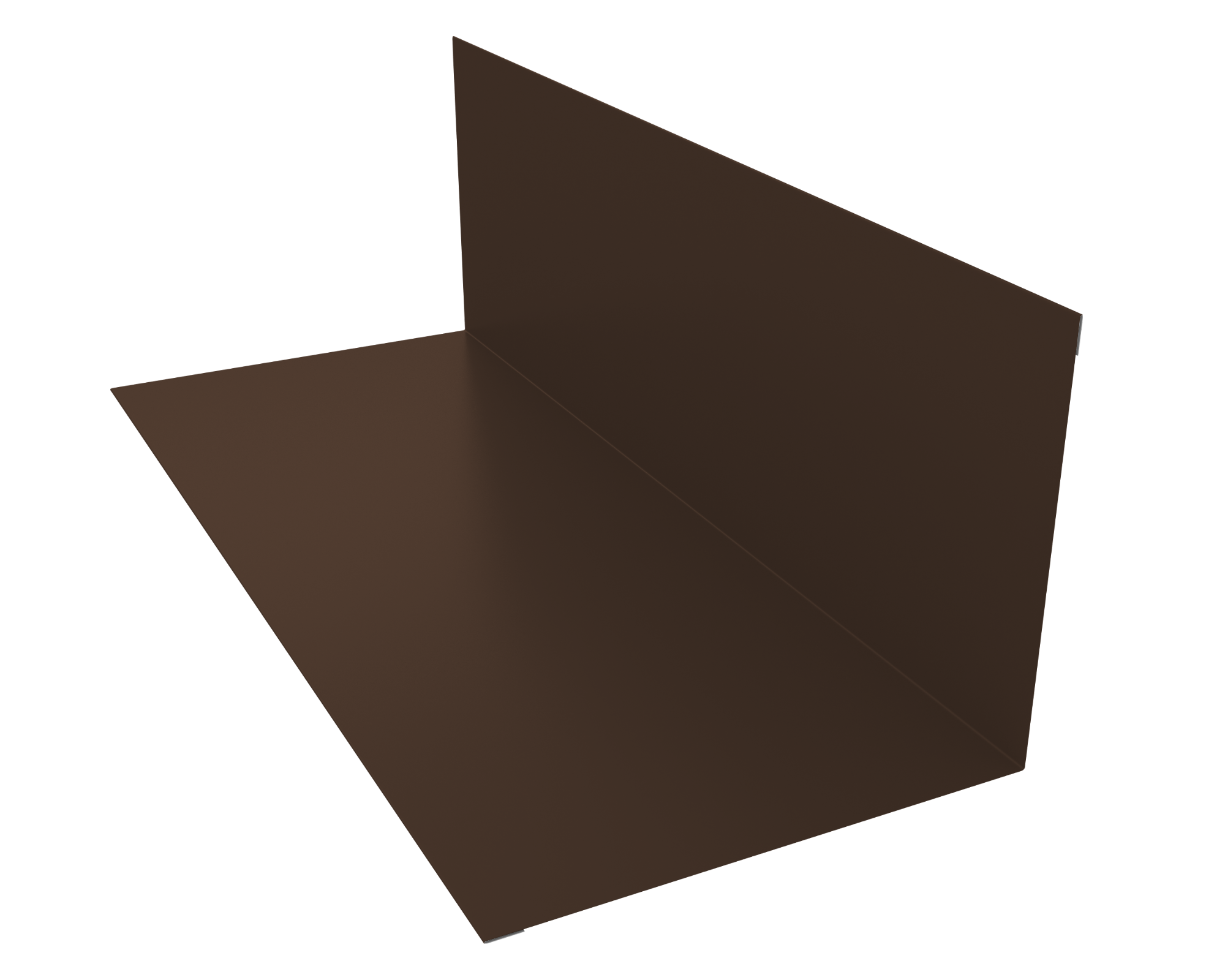 Планка примыкания 130х160мм 0,4 PE-Double с пленкой RAL 8017 шоколад (2м)