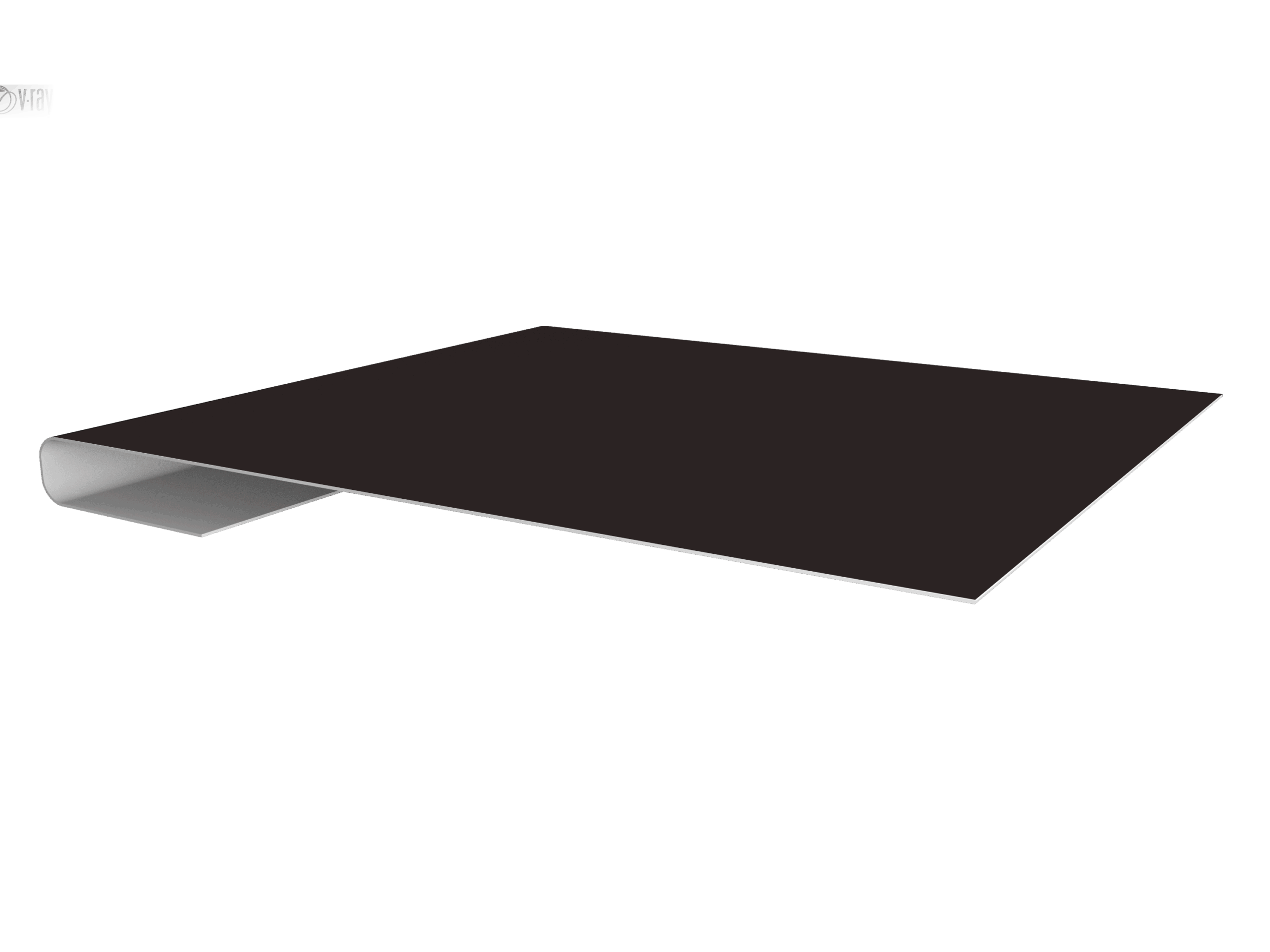 Планка завершающая 0,5 PurLite Matt RAL 9005 черный (3м)