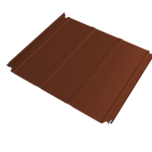 Кликфальц Double Pro Line Grand Line 0,5 Satin с пленкой на замках RAL 8004 терракота
