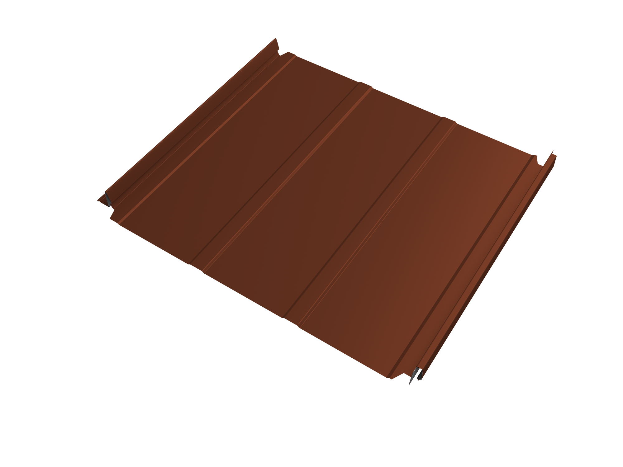 Кликфальц Double Pro Line Grand Line 0,5 Satin с пленкой на замках RAL 8004 терракота