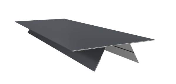 Планка стыковочная составная верхняя 0,5 PurPro с пленкой RAL 7024 мокрый асфальт (3м)