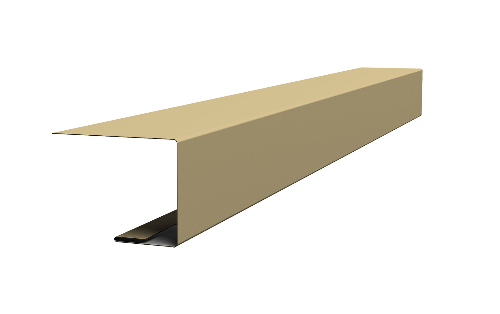 Планка завершающая фальц 0,45 PE с пленкой RAL 1014 слоновая кость (2м)
