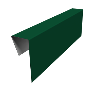 Планка приемная оконная фибросайдинга 0,5 Satin с пленкой RAL 6005 зеленый мох (2м)
