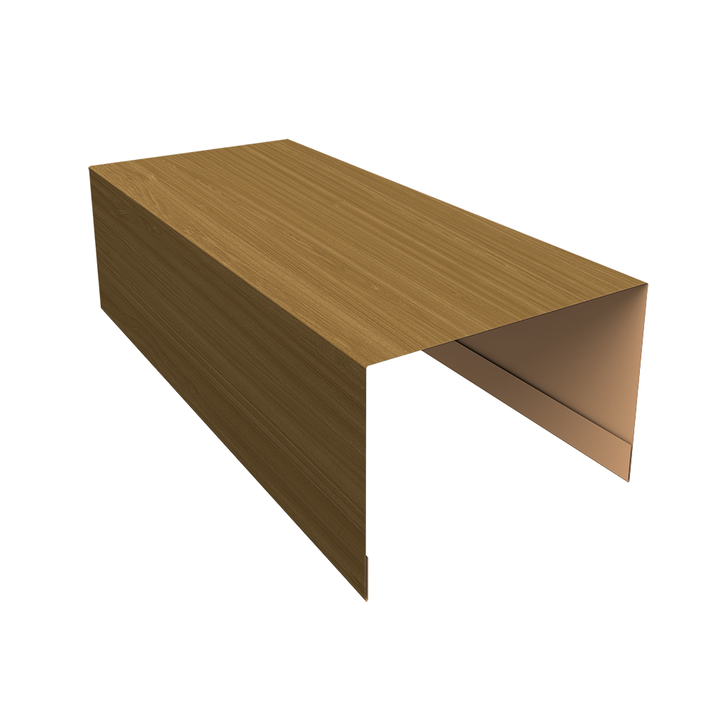Крышка для забора из сайдинга ЭкоБрус 0,45 Print Elite Honey Wood TwinColor (2,5м)