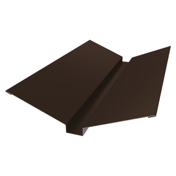 Планка ендовы верхней 115х30х115 0,5 PurPro с пленкой RAL 8017 шоколад (3м)