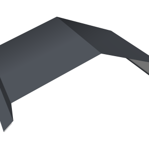 Парапетная крышка угольная 250мм 0,5 Satin с пленкой RAL 7024 мокрый асфальт (2м)