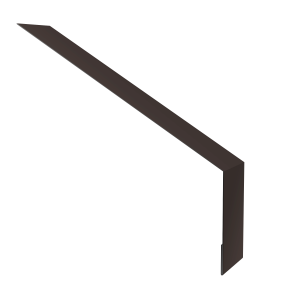Планка карнизная для мягкой кровли 135х50 0,5 Satin с пленкой RR 32 темно-коричневый (2м)