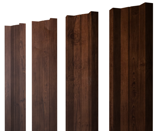 Штакетник М-образный А с прямым резом 0,4 Print Premium Cherry Wood Fresh TwinColor