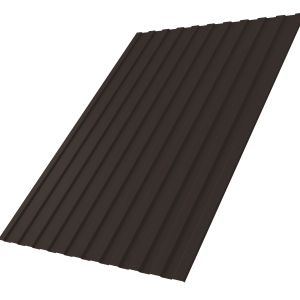 Профнастил С8A v01 0,4 PE-Double RR 32 темно-коричневый