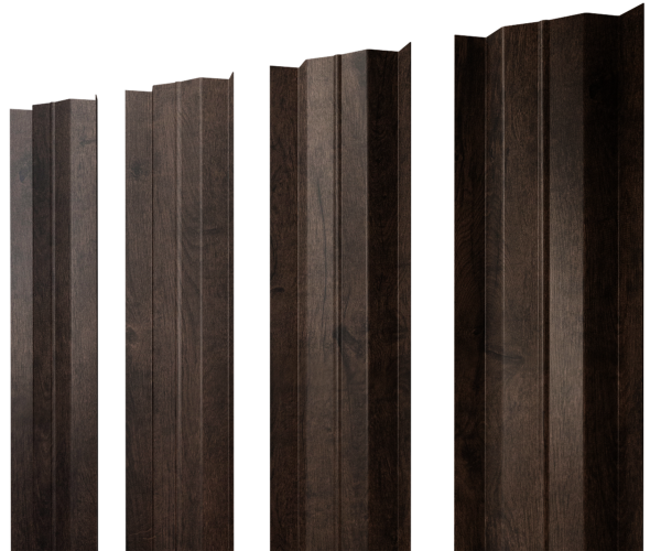 Штакетник М-образный В с прямым резом 0,45 Print-Double Premium Antique Wood