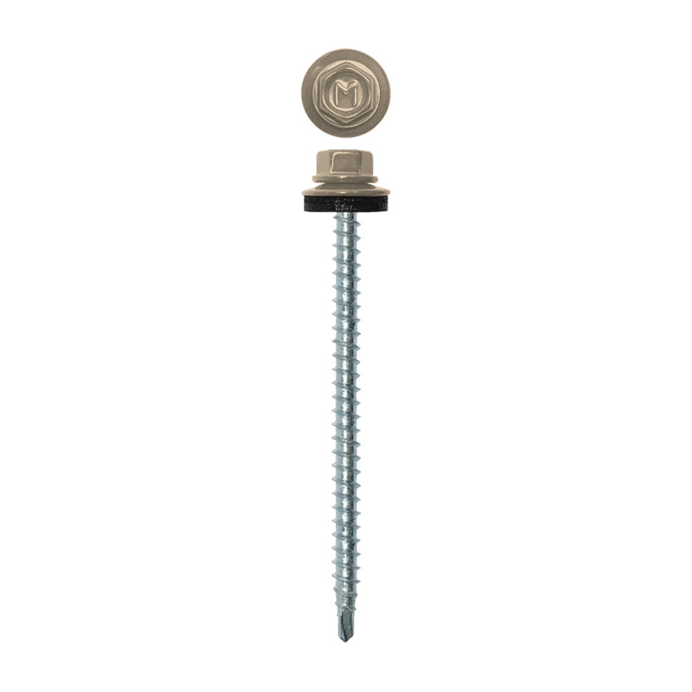 Саморез кровельный Daxmer 4,8х70 (100шт) сверло №1 RAL 1015