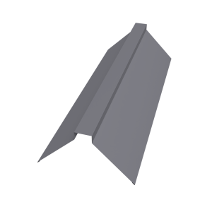 Планка конька прямоугольного 115х30х115 0,4 PE с пленкой RAL 7004 сигнальный серый (2м)
